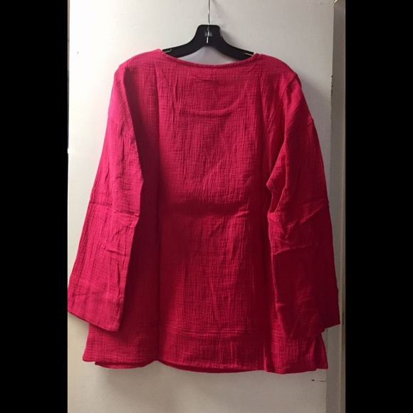 🆕Raspberry Cotton Bubble Gauze Top - Picture 3 of 4